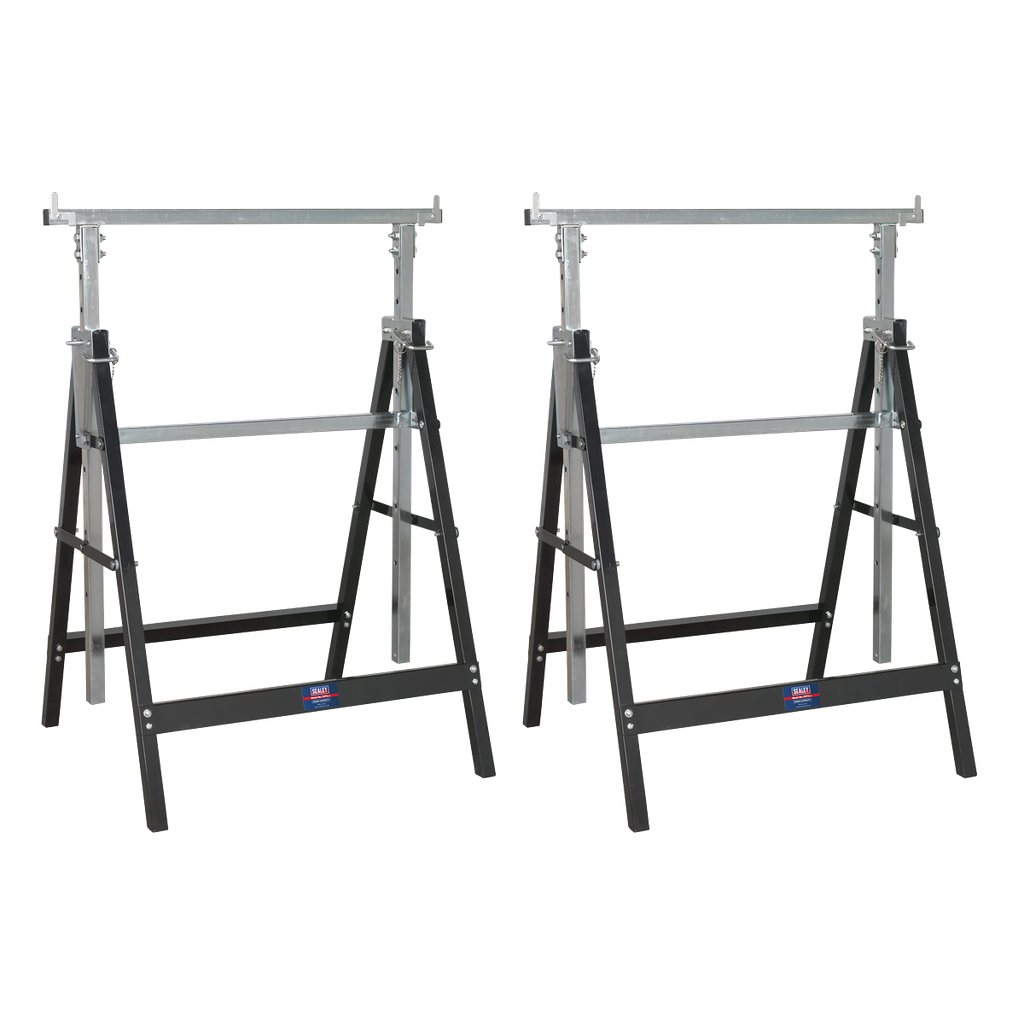 Sealey Fold Down Telescopic Trestle 200kg Capacity - Pair