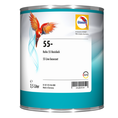 3.5ltr Glasurit 55-M99-12 Medium Aluminium Tinter (Each)