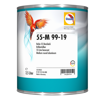 3.5ltr Glasurit 55-M99-19 Med Round Aluminium Tinter (Each)
