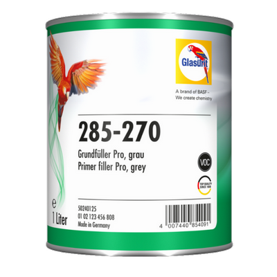 1ltr Glasurit 285-270 Grey Primer Filler Pro (Each)