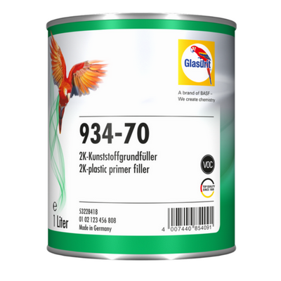 1ltr Glasurit 934-70 2K Plastic Primer Filler (Each)