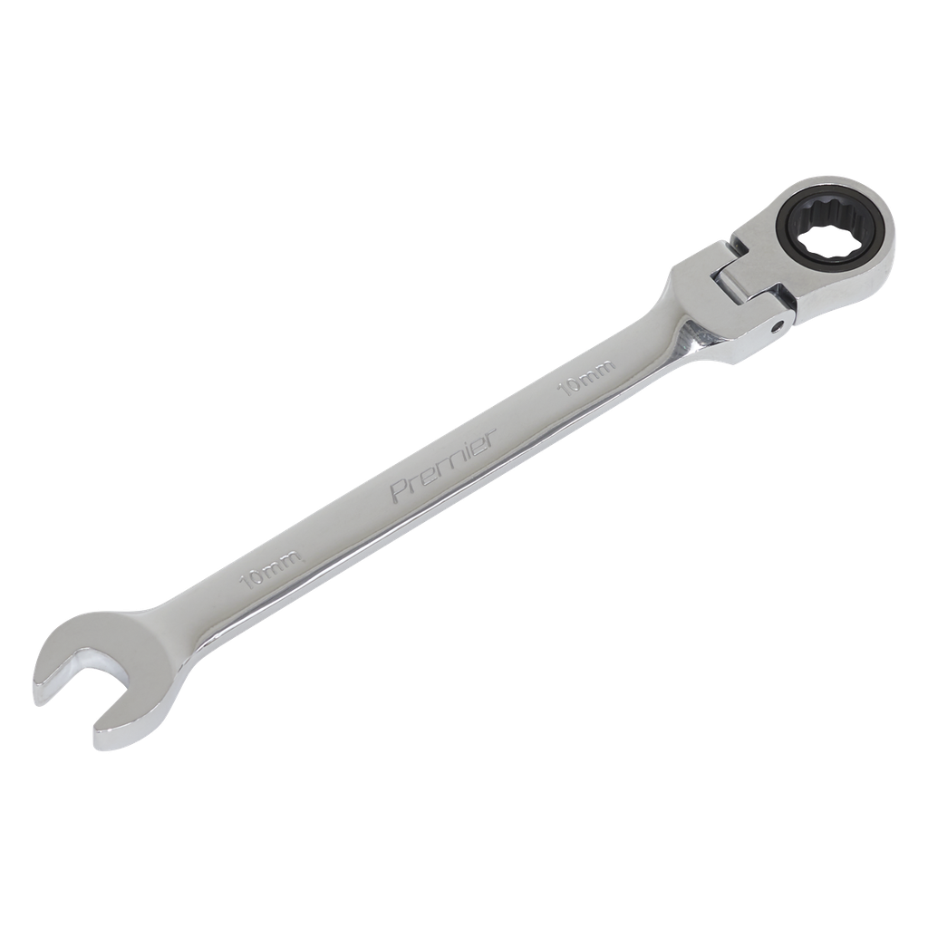 Sealey Premier Flexi-Head Ratchet Combination Spanner 10mm