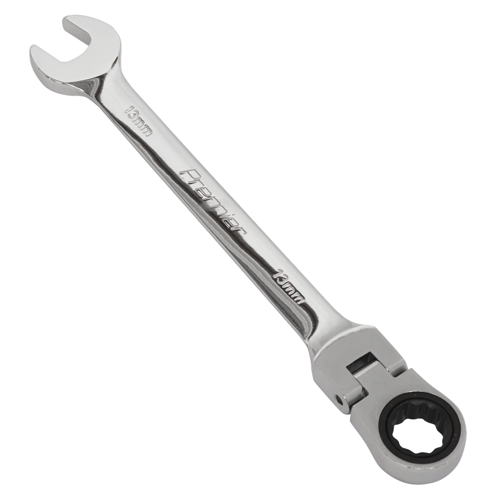 Sealey Premier Flexi-Head Ratchet Combination Spanner 13mm