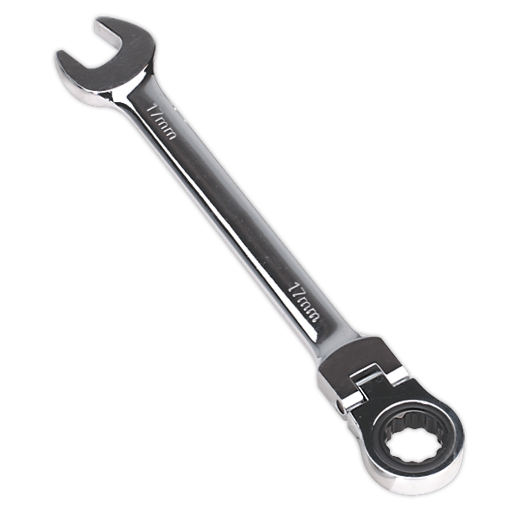 Sealey Premier Flexi-Head Ratchet Combination Spanner 17mm