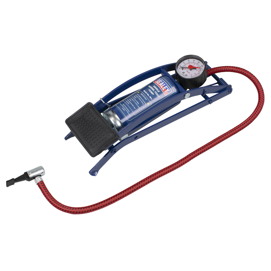 Sealey Single Barrel Foot Pump
