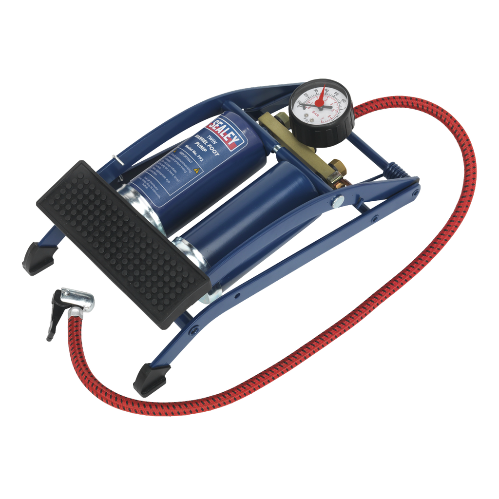 Sealey Twin Barrel Foot Pump