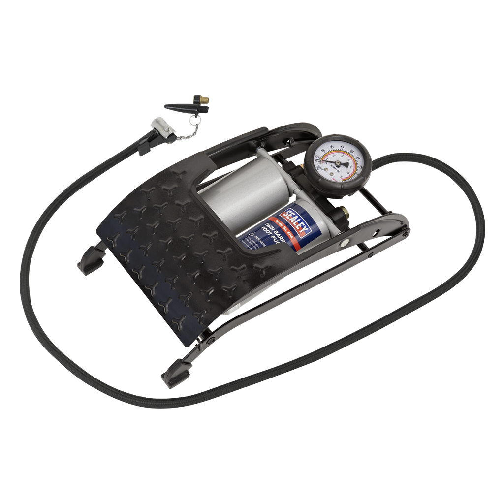 Twin Barrel Foot Pump