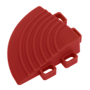 Sealey Polypropylene Floor Tile Corners 60 x 60mm, Red - Pack of 4