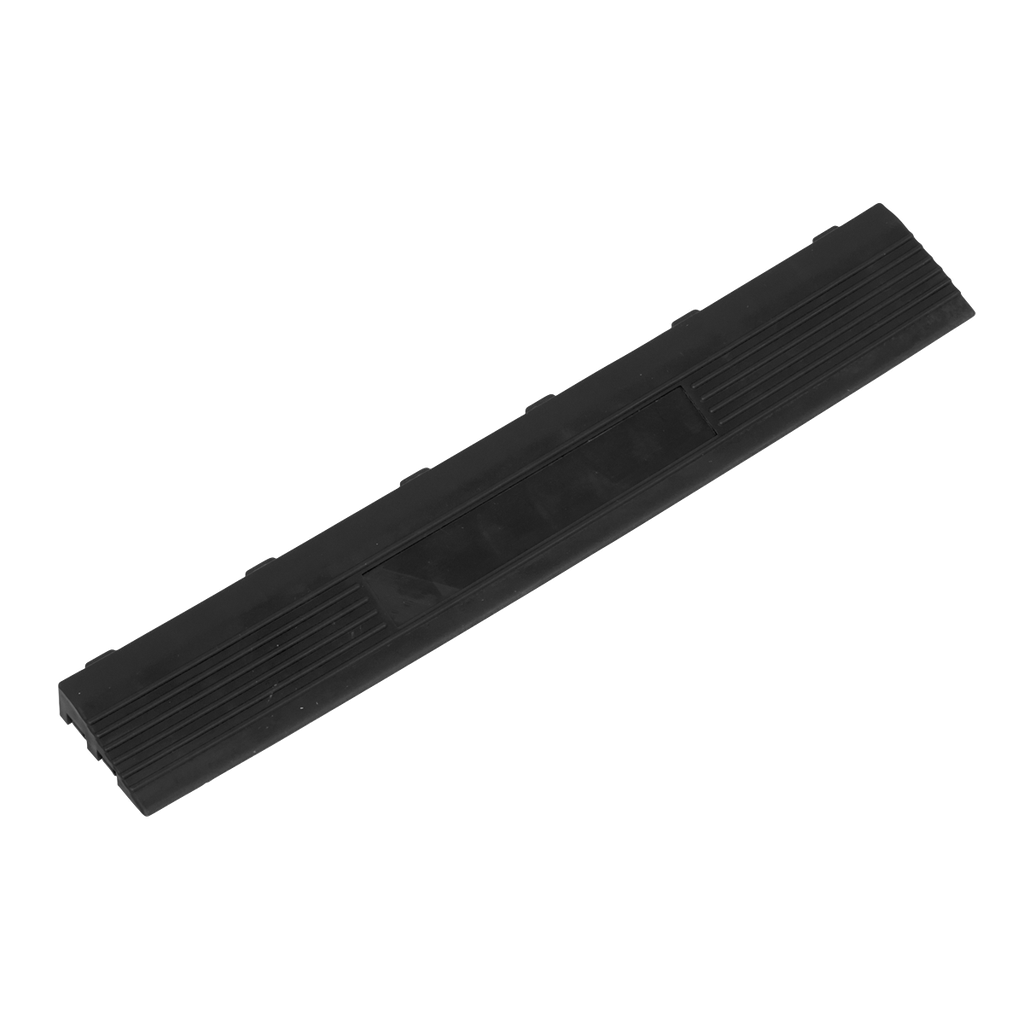 Polypropylene Floor Tile Edge 400 x 60mm, Black Female - Pack of 6