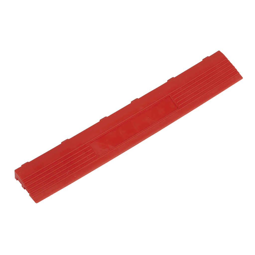 Sealey Polypropylene Floor Tile Edge 400 x 60mm, Red Female - Pa
