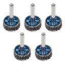 25 x 10mm Abrasive Flap Wheel with 6mm Shaft Assorted Grit - Pack of 5