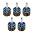 25 x 20mm Abrasive Flap Wheel with 6mm Shaft Assorted Grit - Pack of 5