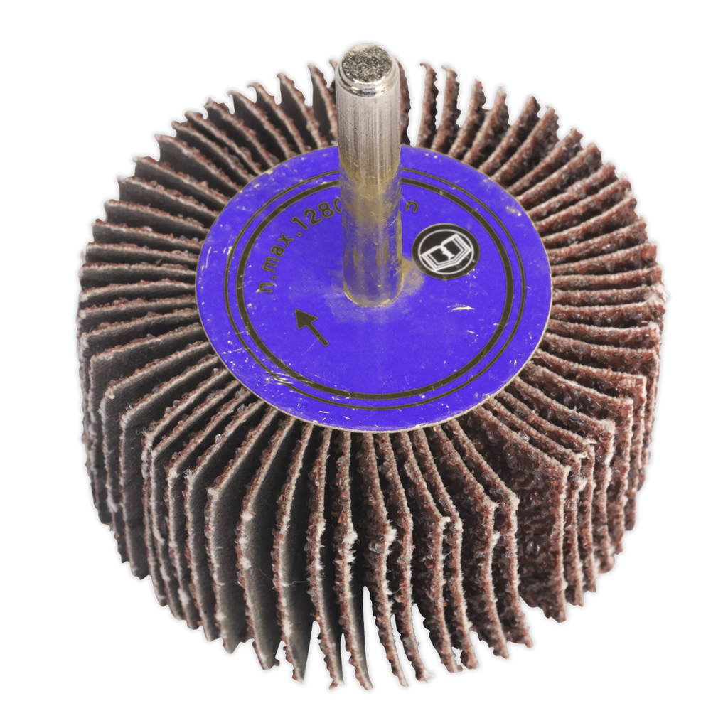 Sealey Ø40 x 20mm Abrasive Flap Wheel 6mm Shaft 80Grit