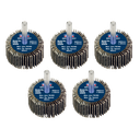 40 x 20mm Abrasive Flap Wheel with 6mm Shaft Assorted Grit - Pack of 5