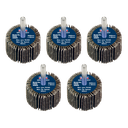 40 x 30mm Abrasive Flap Wheel with 6mm Shaft 80Grit - Pack of 5