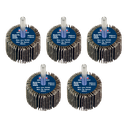 40 x 30mm Abrasive Flap Wheel with 6mm Shaft Assorted Grit - Pack of 5