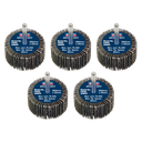 50 x 25mm Abrasive Flap Wheel with 6mm Shaft 80Grit - Pack of 5