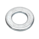 Sealey Zinc Plated Form A Flat Washer M10 x 21mm, DIN 125 - Pack of 100