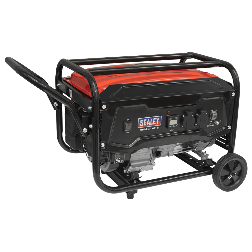 Sealey 3100W Generator 7hp 4-Stroke Engine 230V