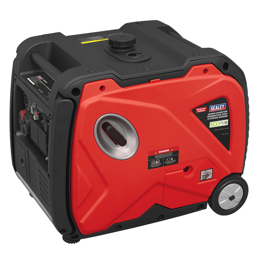 Sealey 3500W Inverter Generator 4-Stroke Engine 230V