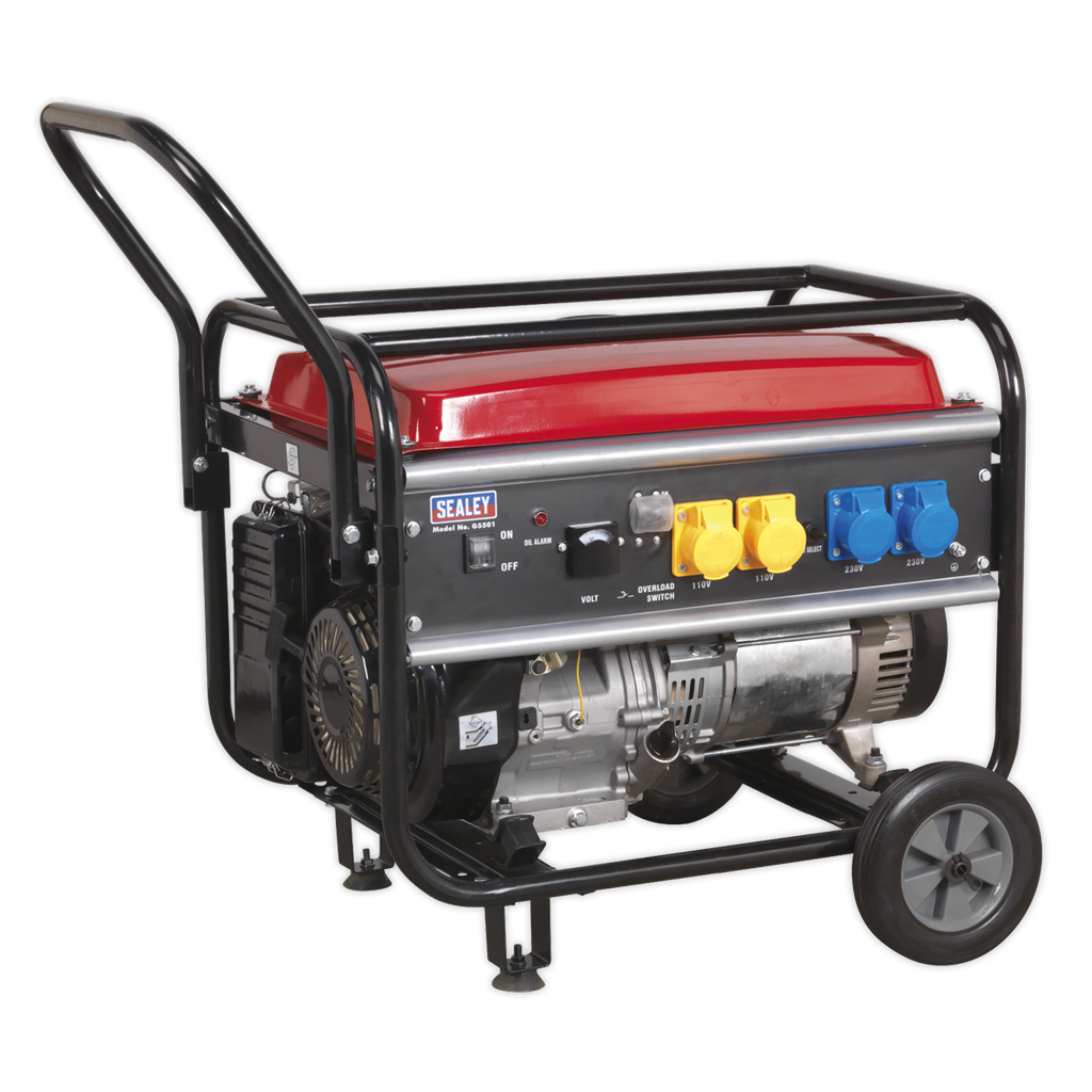 Sealey 5500W Generator 13hp 4-Stroke Engine 110/230V