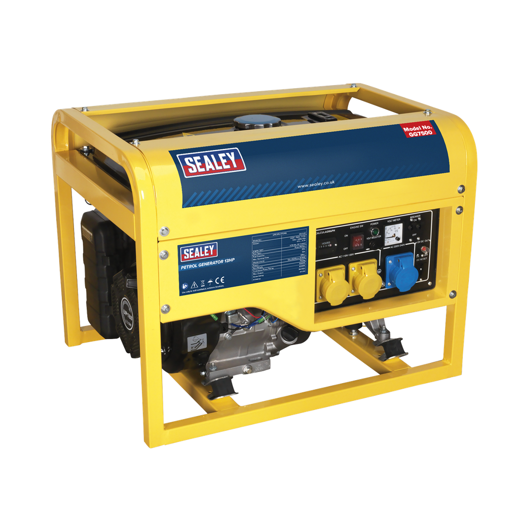 Sealey 6000W Generator 13hp 4-Stroke Engine 110/230V