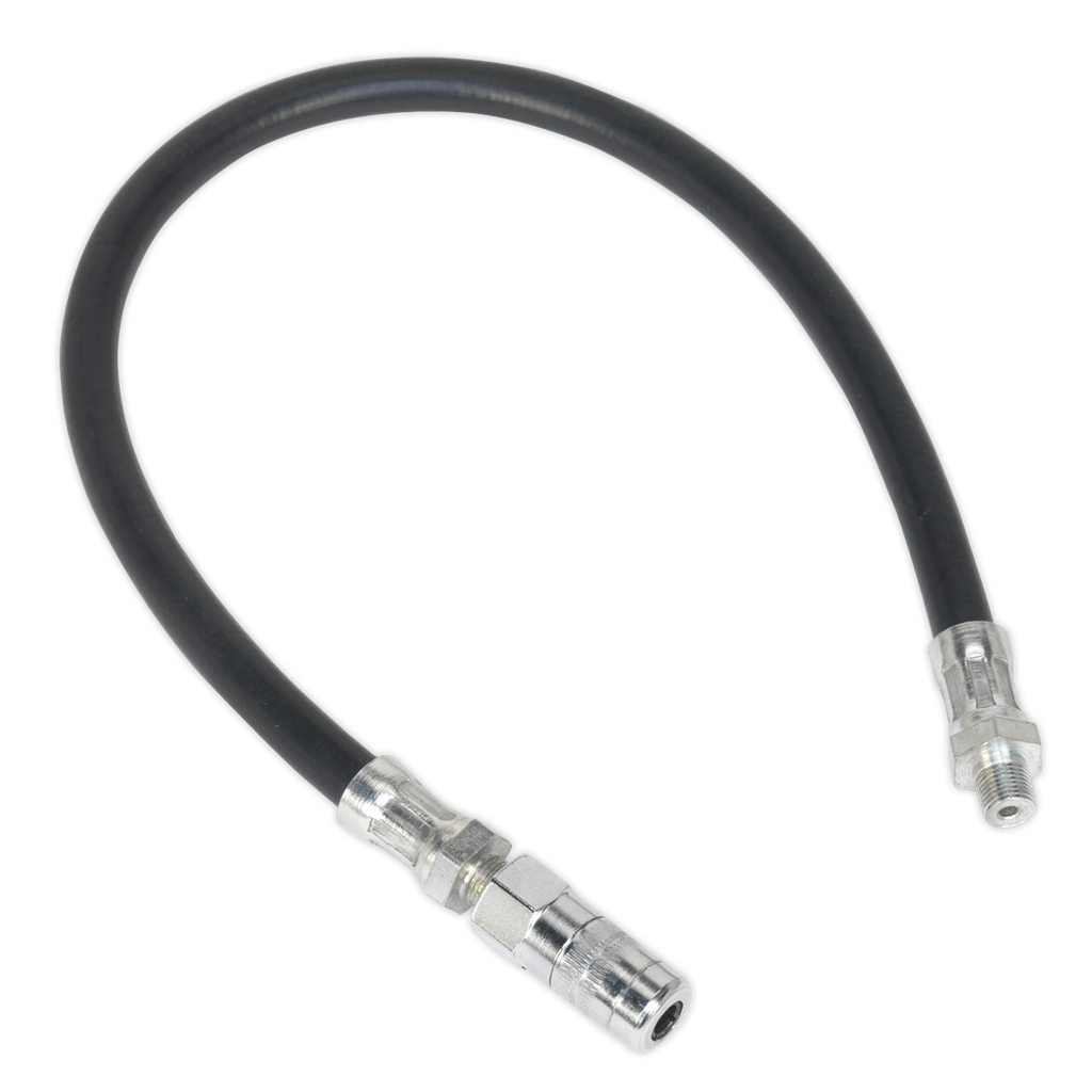 Sealey Flexible Rubber Grease Gun Delivery Hose with 4-Jaw Connector 450mm 1/8"BSP Gas