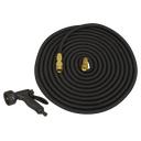 Sealey Ø17mm Expandable Garden Hose Black 15m Premium