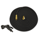 Ø17mm Expandable Garden Hose Black 30m Premium