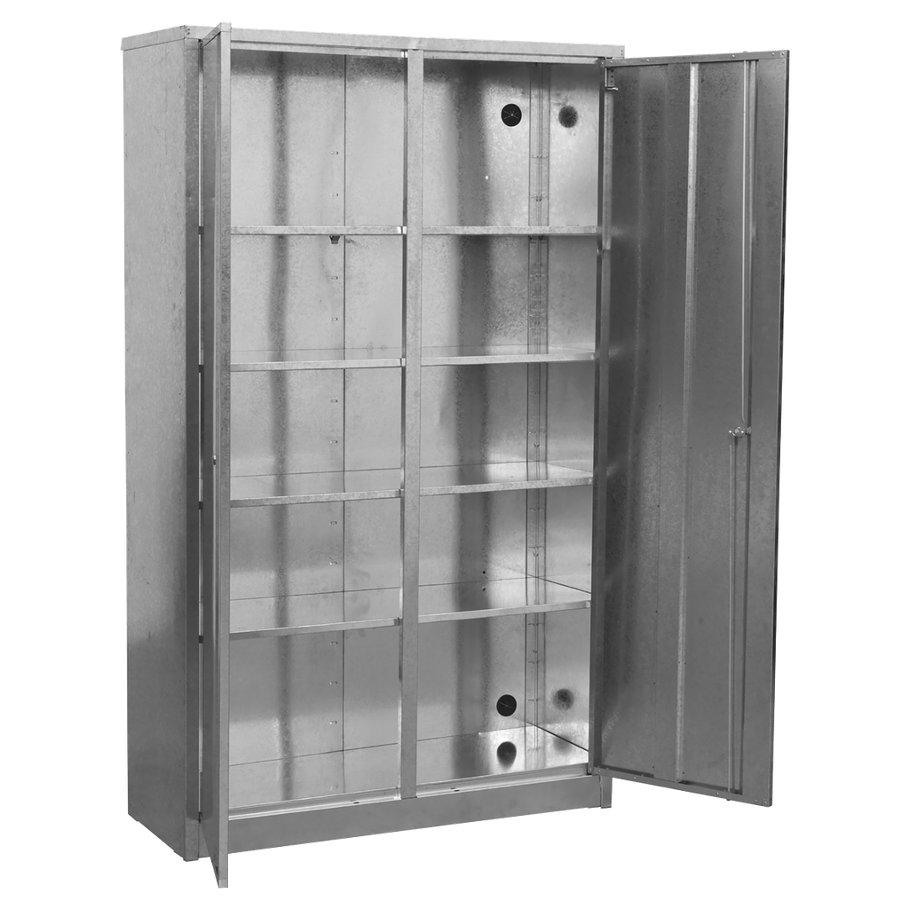 Sealey 4-Shelf Galvanized Steel Floor Cabinet - Extra-Wide