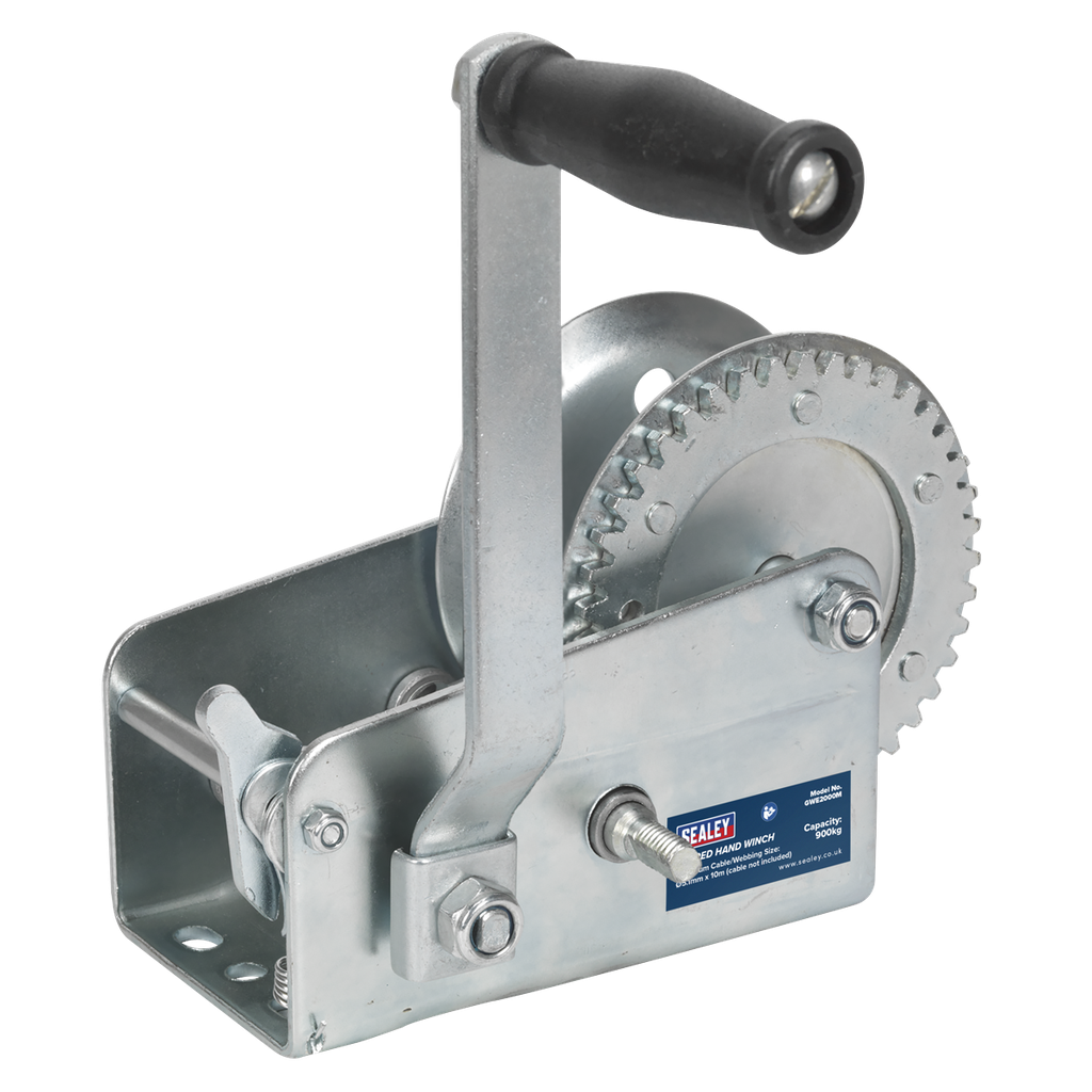 Sealey Geared Hand Winch 900kg Capacity