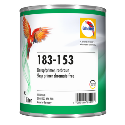 1ltr Glasurit 183-153 Red Brown 1 Component Primer (Each)