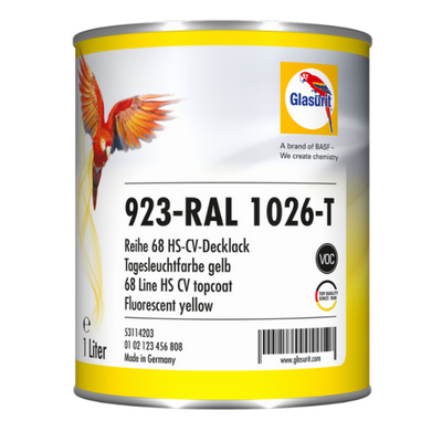 1ltr Glasurit 923-RAL1026 Yellow (Each)