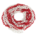 Plastic Chain 25m x 6mm - Red/White