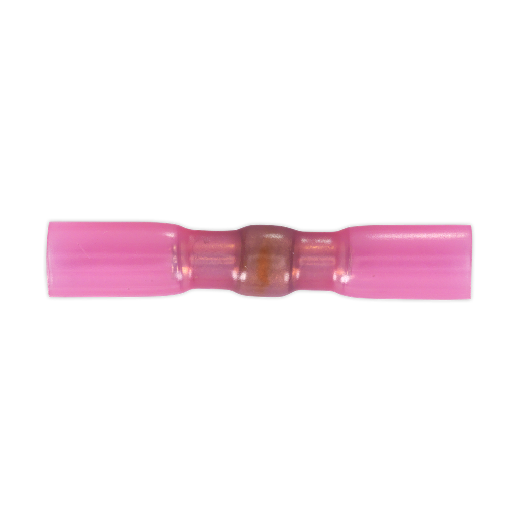 Sealey Heat Shrink Butt Connector with Crimp & Solder, Red - Pac