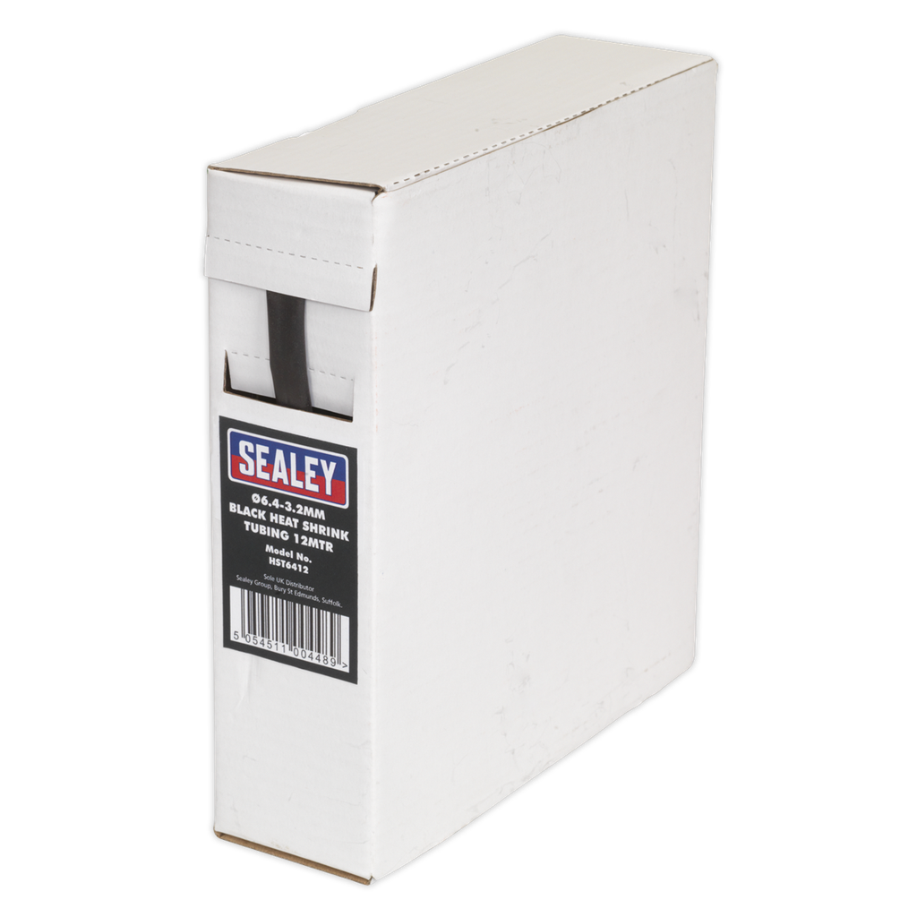 Heat Shrink Tubing 6.4-3.2mm 12m - Black