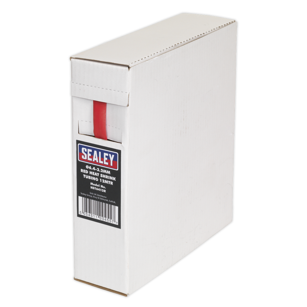 Heat Shrink Tubing 6.4-3.2mm 12m - Red