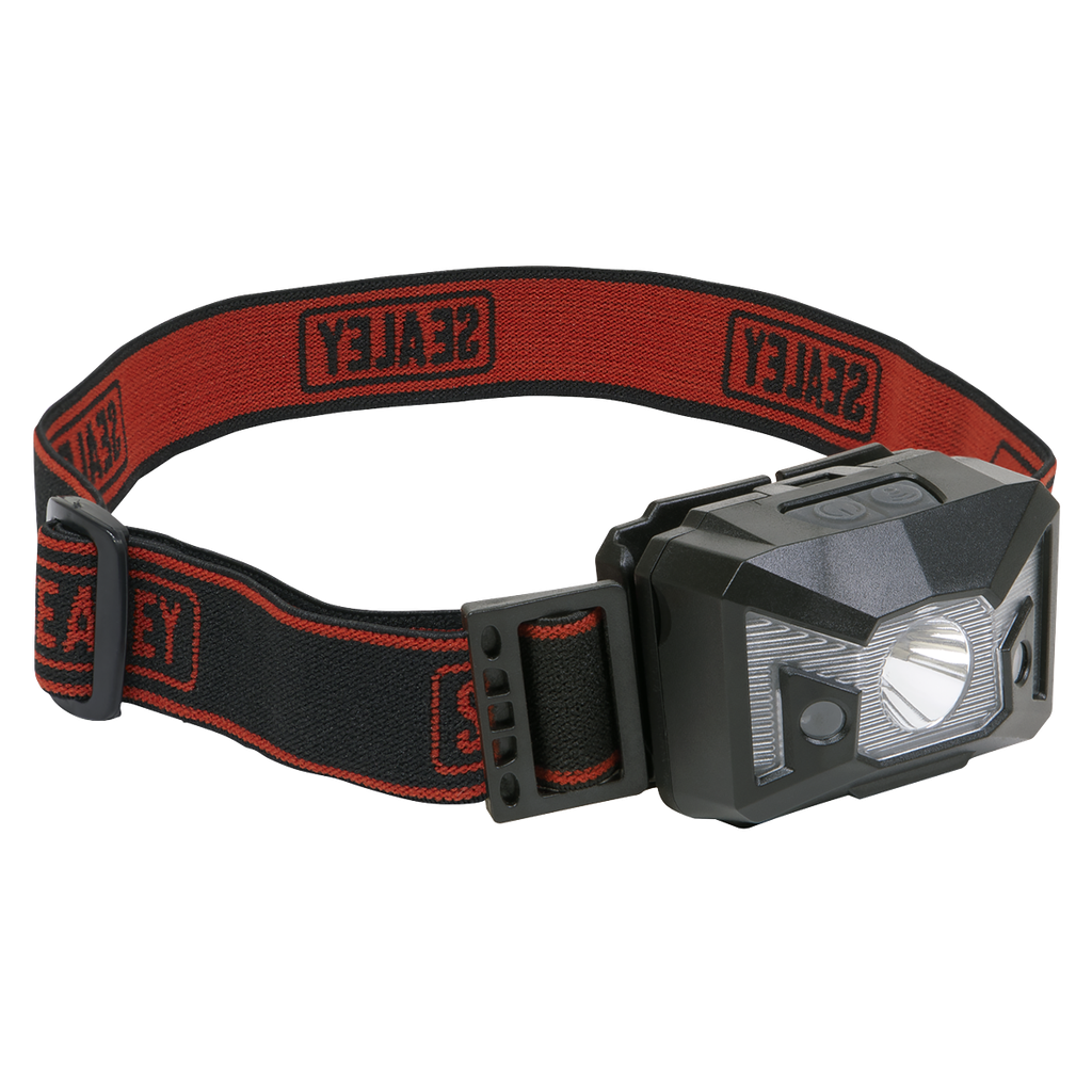Head Torch with Auto-Sensor 3W SMD & 2 Red LED