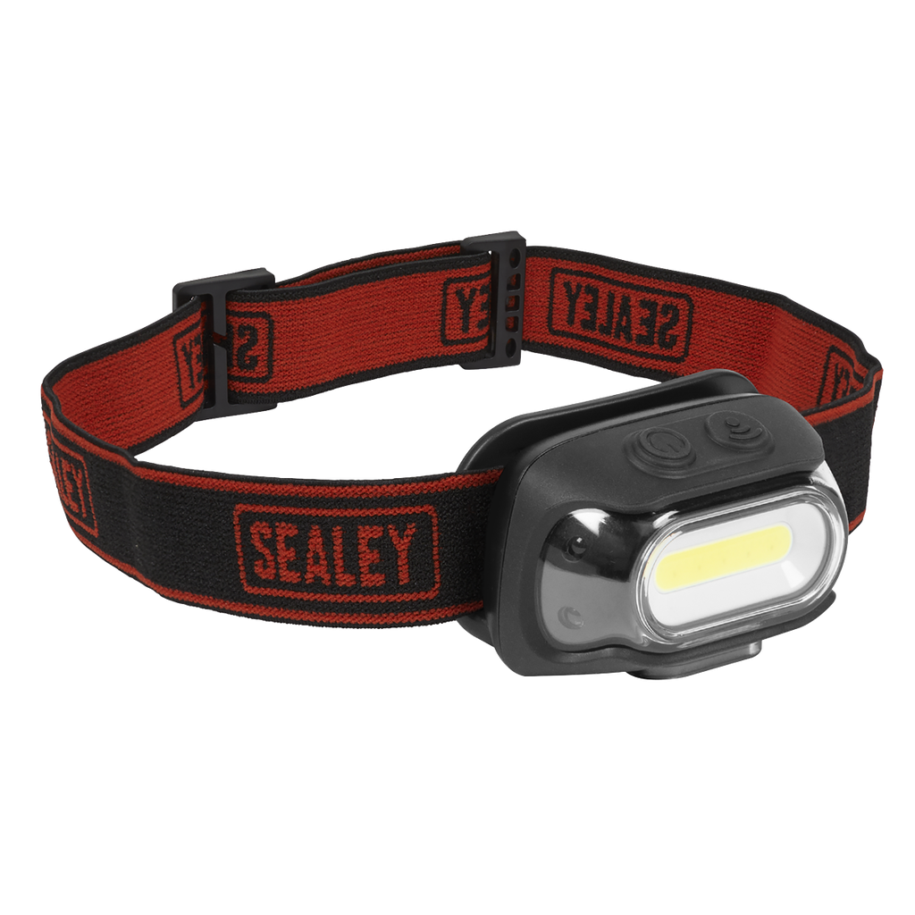 Sealey Rechargeable Head Torch with Auto-Sensor 8W COB LED