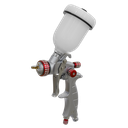 Sealey Premier Professional HVLP Gravity Feed Touch-Up Spray Gun 1mm Set-Up