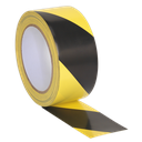 Sealey Hazard Warning Tape 50mm x 33m - Black/Yellow