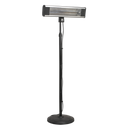 High Efficiency Carbon Fibre Infrared Patio Heater with Telescopic Floor Stand 1800W/230V