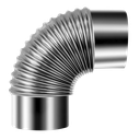 Stainless Steel Exhaust/Flue 90° Bend for IR13/IR16 100mm