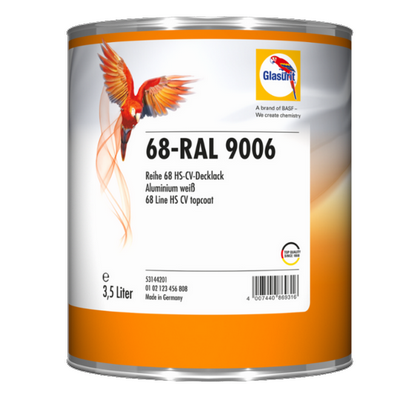 3.5ltr Glasurit 68-RAL9006 Aluminium White Tinter (Each)