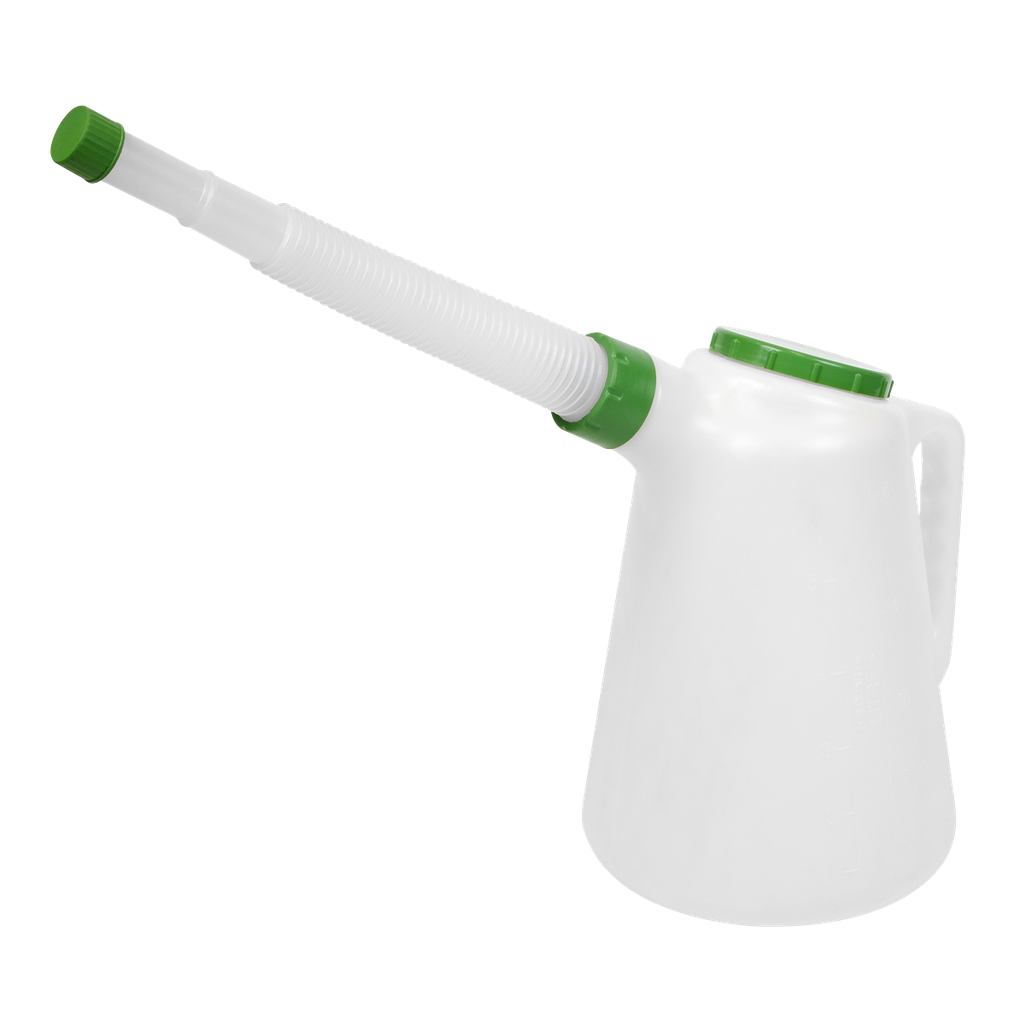 Sealey Oil Container with Flexible Spout 5L - Green Lid