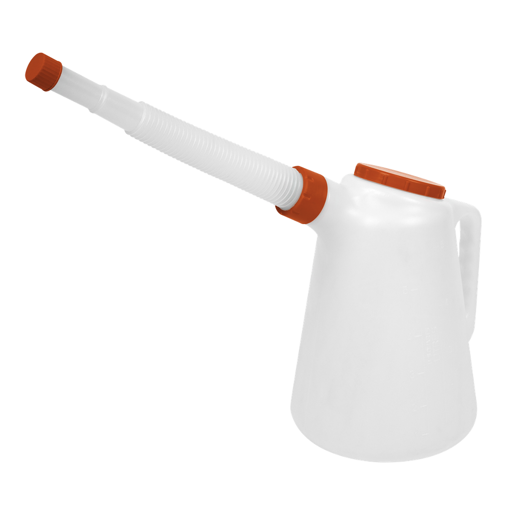 Sealey Oil Container with Flexible Spout 5L - Red Lid