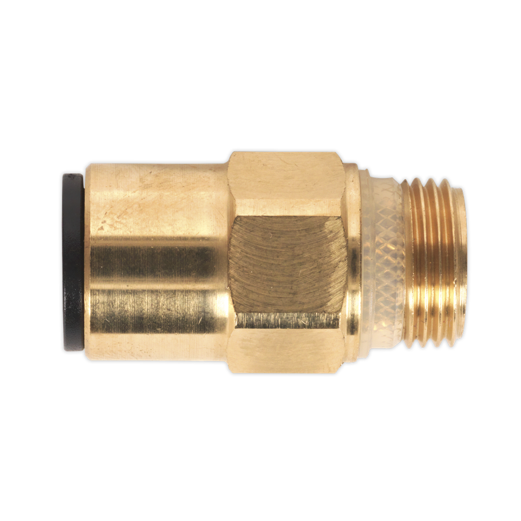 John Guest® Brass SuperThread Straight Adaptor 12mm x 3/8"BSP - Pack of 2
