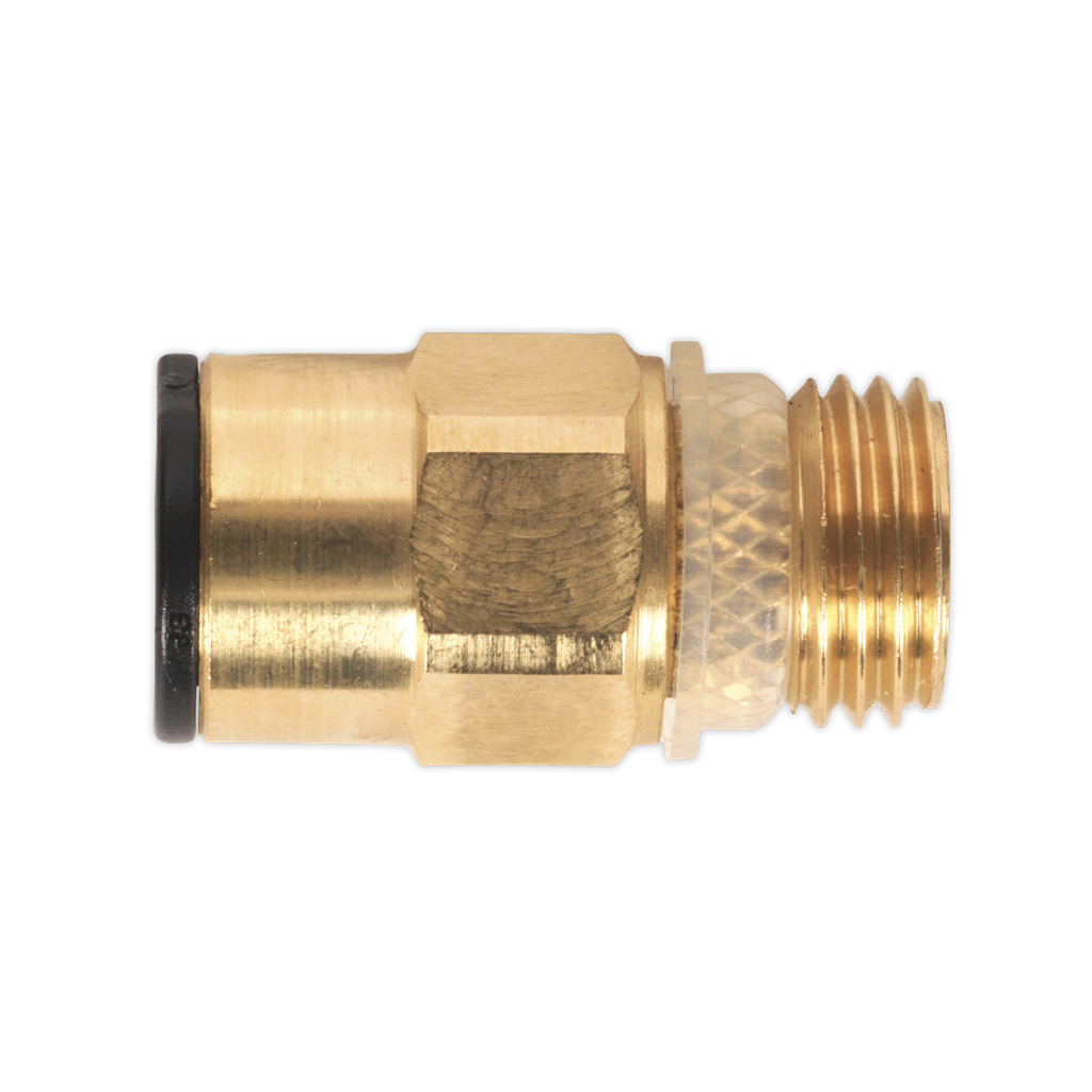 Sealey John Guest® Speedfit® Brass SuperThread Straight Adaptor 8mm x 1/4"BSP - Pack of 2