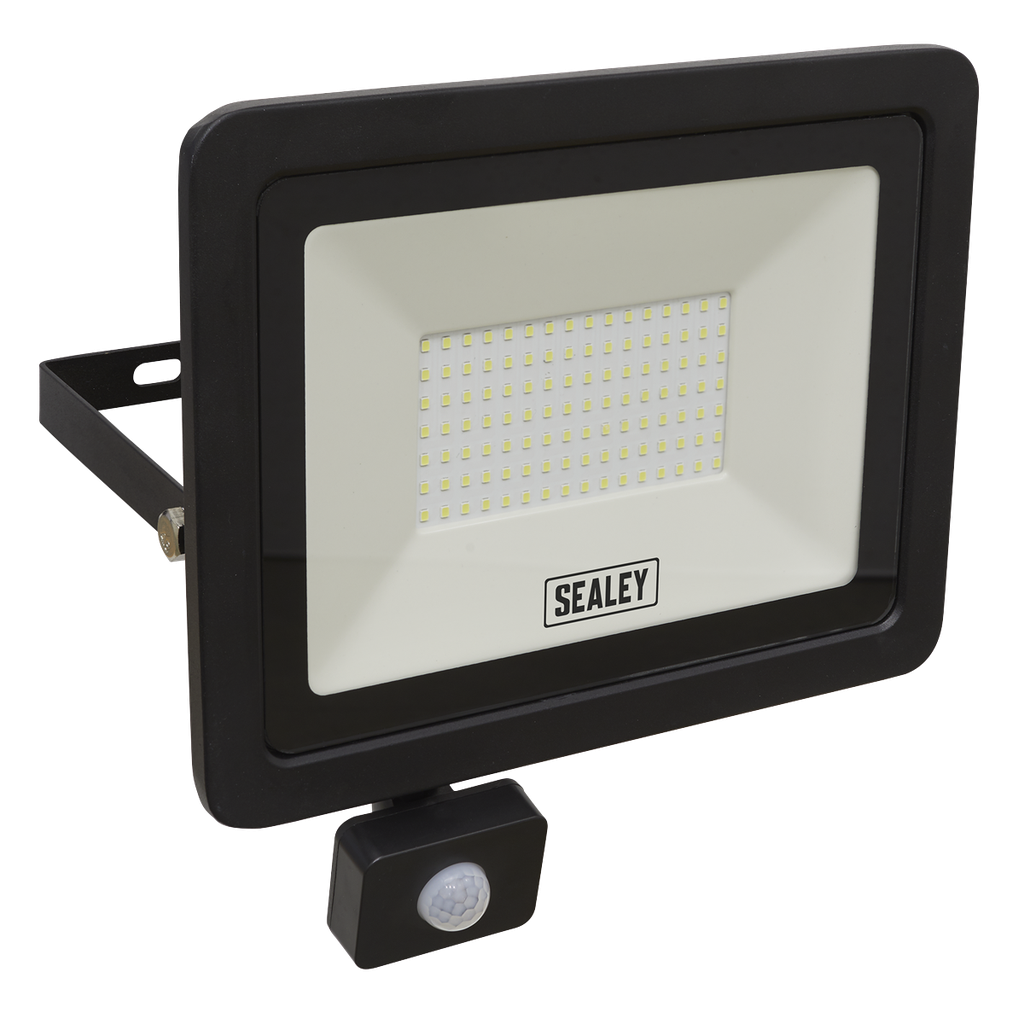 Sealey Extra-Slim Floodlight with PIR Sensor 100W SMD LED