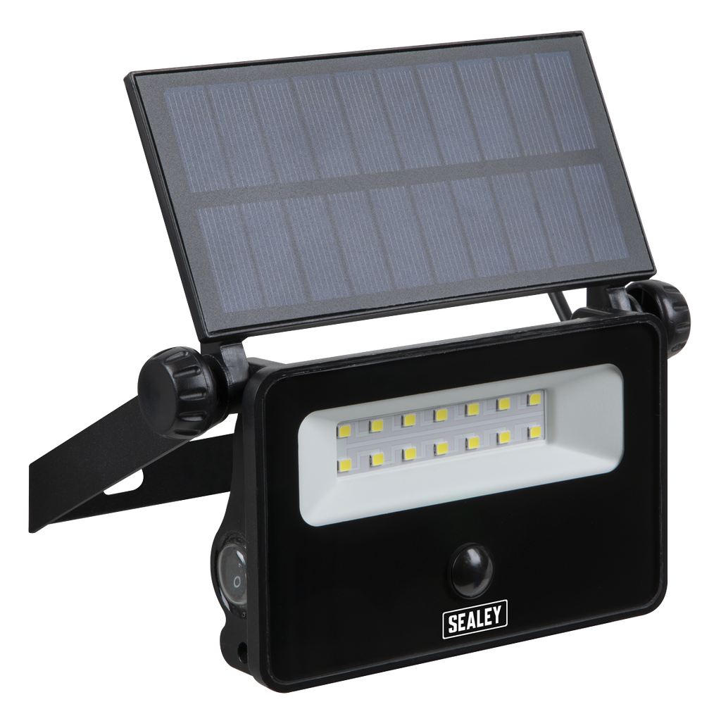 Sealey Extra-Slim Solar Floodlight with Wall Bracket 16W SMD LED